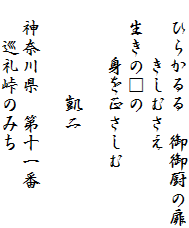 @Ђ炩@~̔
@@@ނ
@́
@@@g𐳂

@@@@@M

@_ސ쌧@\
@@瓻݂̂