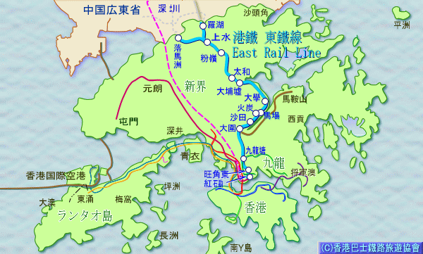 MTR東鉄線路線図2018