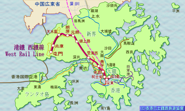 MTR西鉄線路線図2018
