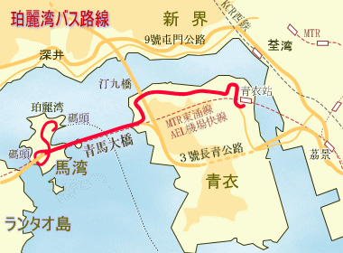 馬湾珀麗湾バス路線図