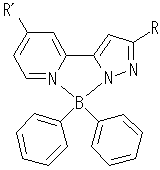 3-substitued-5-(4-substituted-2-pyridyl)pyrazolate - BPh2 complex