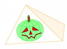 Jack-O'-Lantern with a pyramid