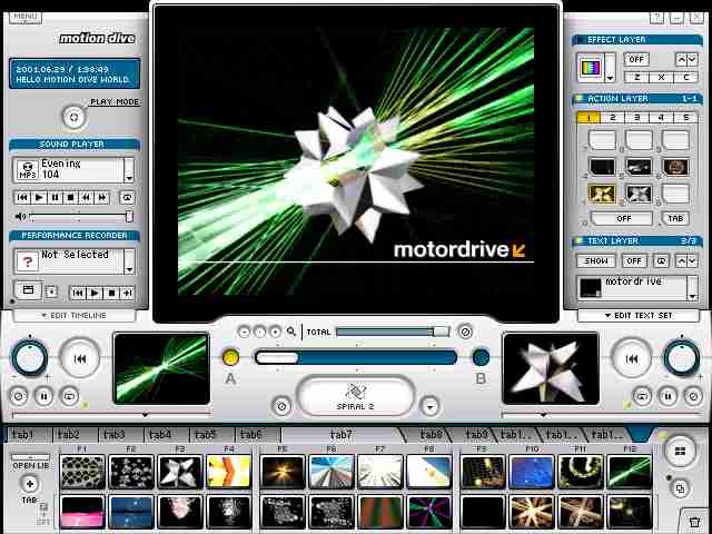 Windows VJソフト Motion dive 3 motion dive 3