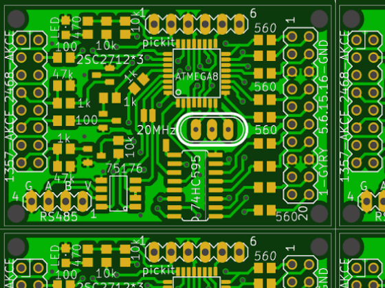 Arduino nano センサー 鉄道模型 4灯式信号機 基板 